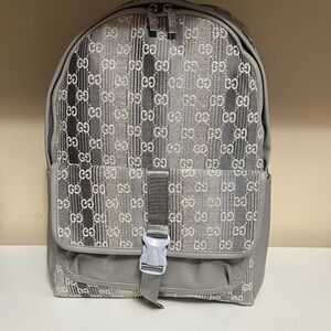 Gucci Signature Gray Backpack